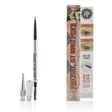 Ultra-fine brow pencil in #2 Light for precise shaping, filling, and 12-hour waterproof wear, featuring a spoolie brush.