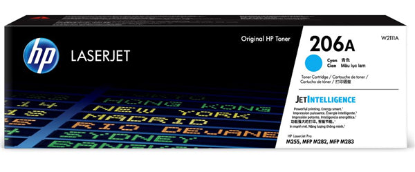 HP 206A Cyan Toner Cartridge: Vibrant color, 1,250-page yield, compatible with LaserJet models for professional-quality prints.