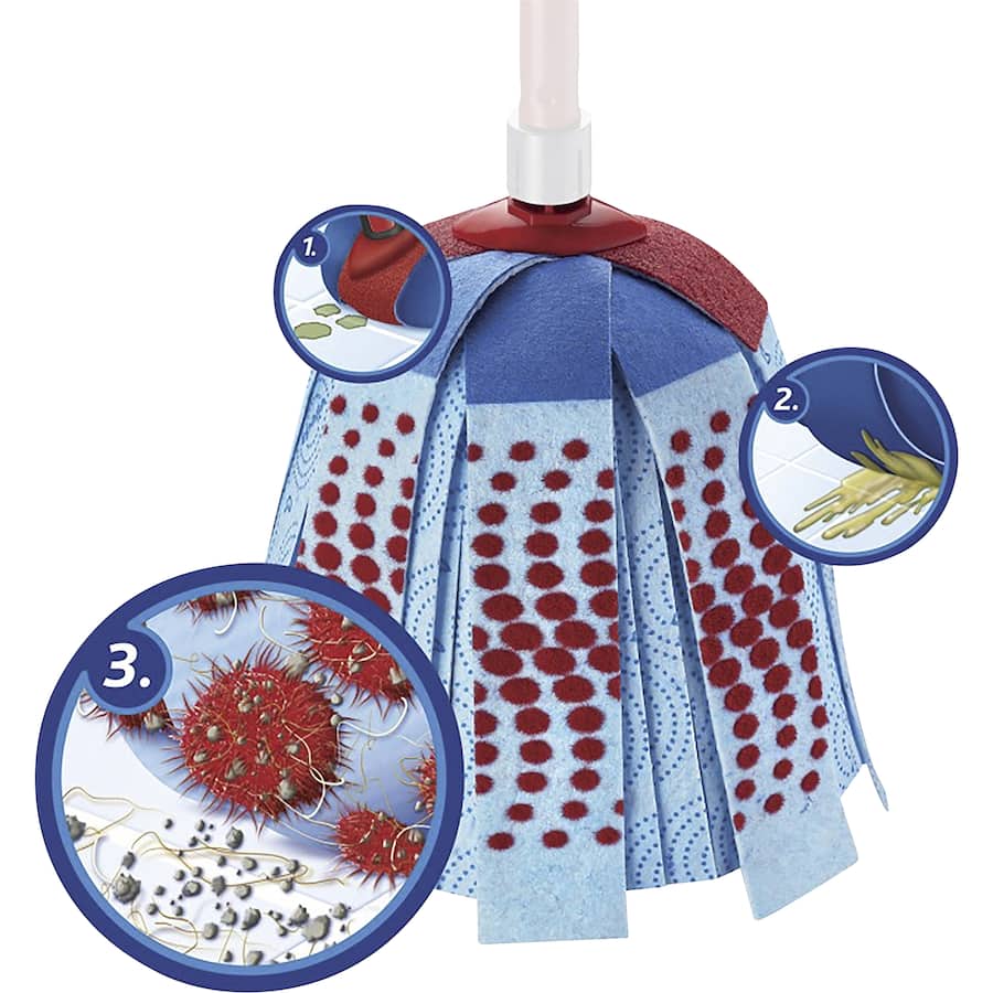 Vileda Supermocio 3 Action Mop With Telescopic Handle - Each