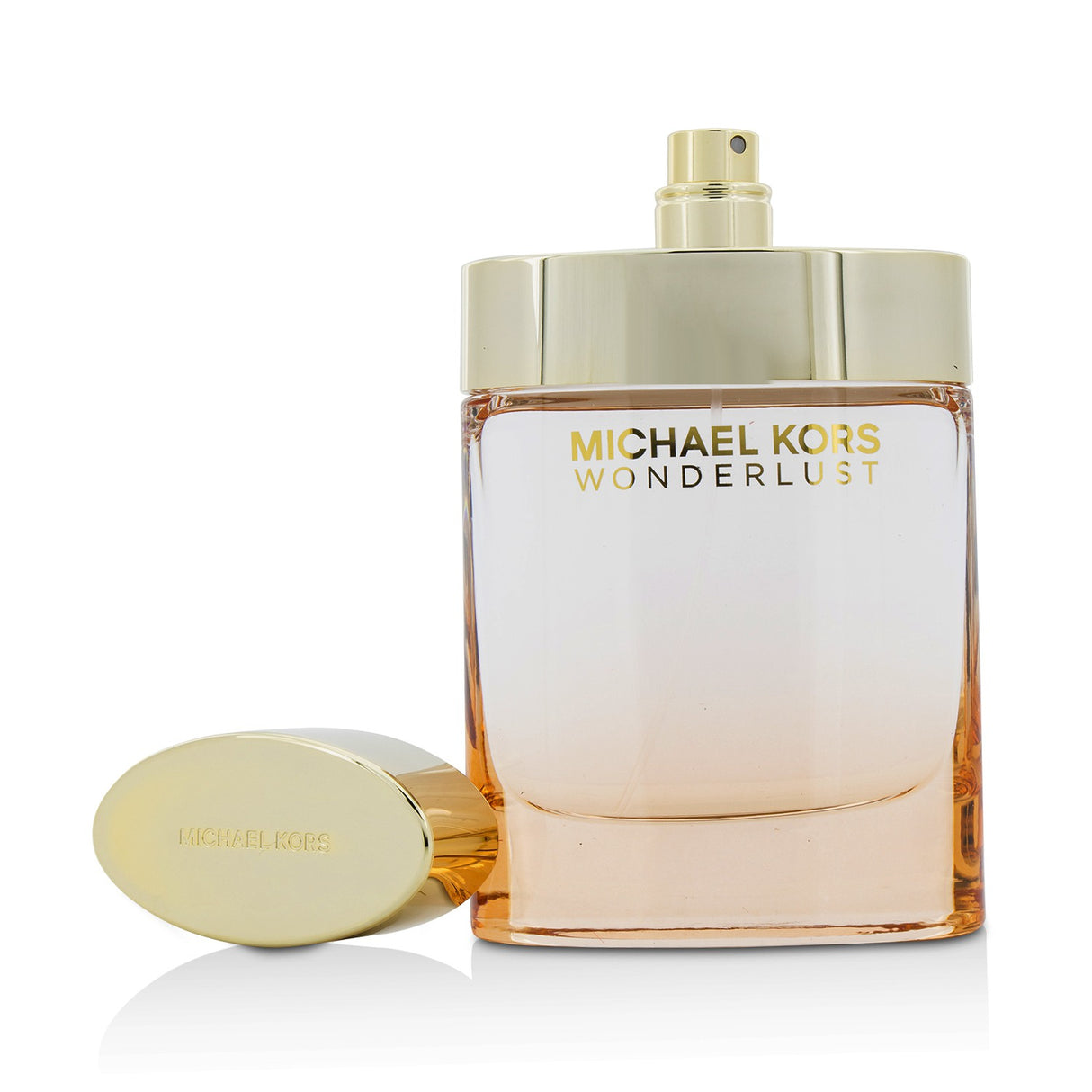 Michael Kors Wonderlust Eau De Parfum Spray, 100ml, features a floral fruity blend with notes of almond milk and sandalwood.