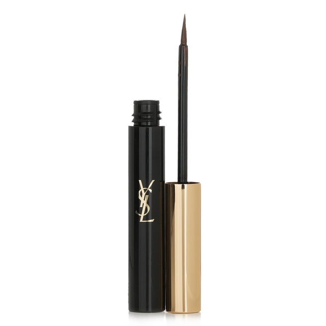 Yves Saint Laurent Couture Liquid Eyeliner #4 Brun Essentiel Satine with precise felt tip for stunning, long-lasting eye looks.