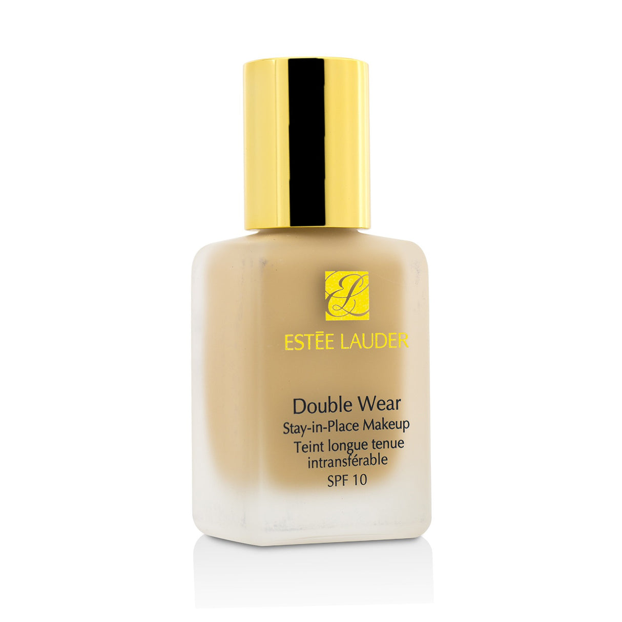 Estee Lauder Double Wear Makeup SPF 10 in Cool Bone, offering medium coverage, semi-matte finish, and ultra-lightweight comfort.