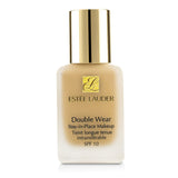 Estee Lauder Double Wear foundation in No. 66 Cool Bone, offering medium coverage, semi-matte finish, and SPF 10 for all skin types.