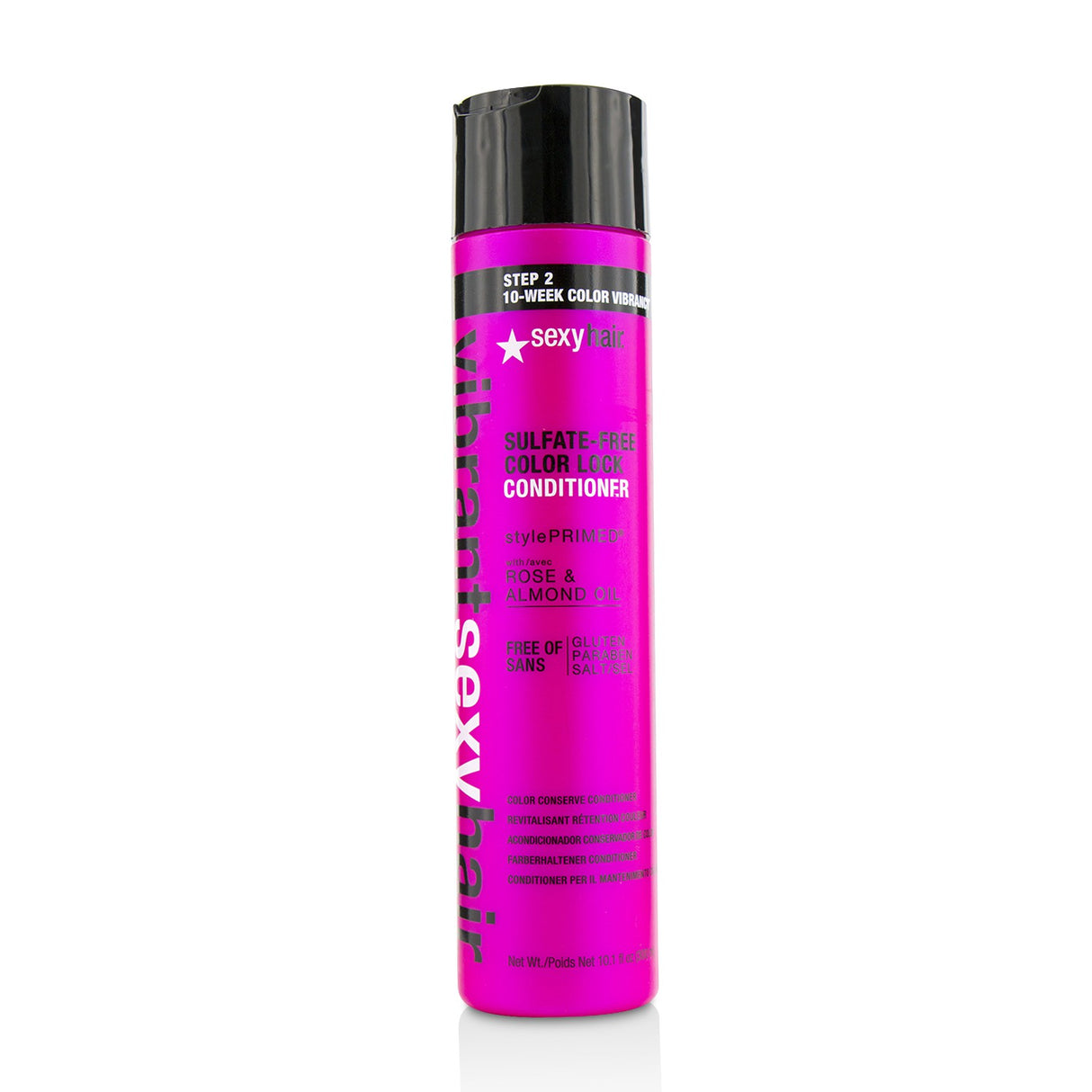 Vibrant Sexy Hair Color Lock Conditioner in 300ml, infused with rose and almond oil for color protection and hydration.