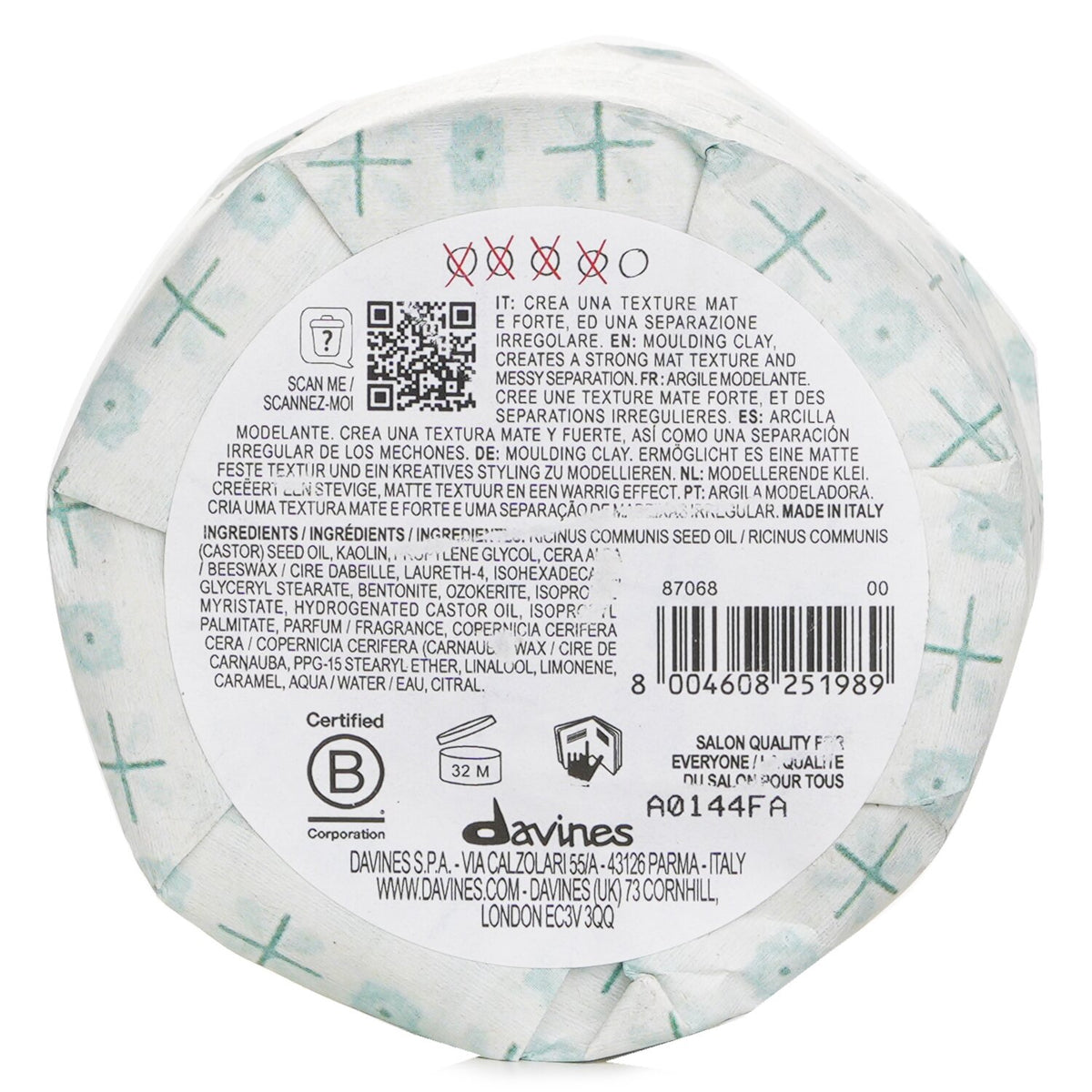Davines More Inside This Is A Strong Moulding Clay 75ml/
