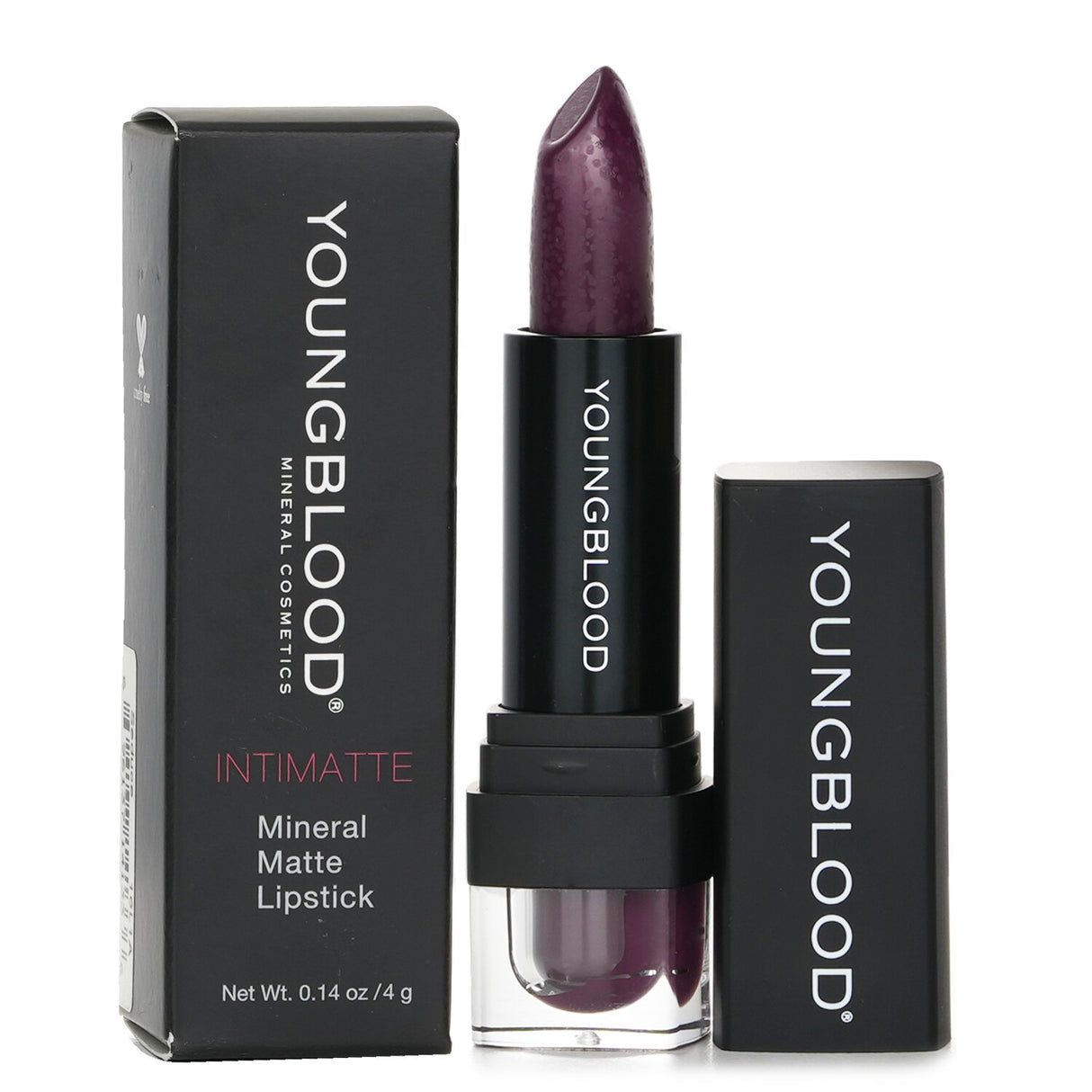 Youngblood Intimatte Mineral Matte Lipstick in #Seduce, a pigmented, velvety formula for long-lasting, nourishing color.