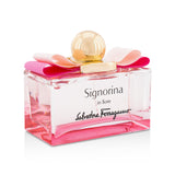 Salvatore Ferragamo Signorina In Fiore Eau De Toilette in a 100ml bottle, featuring a joyful floral scent with fruity notes.