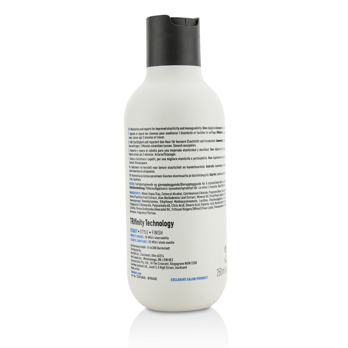 KMS California Moist Repair Conditioner in 250ml, ideal for revitalizing dry, damaged hair with Aloe and Vanilla.