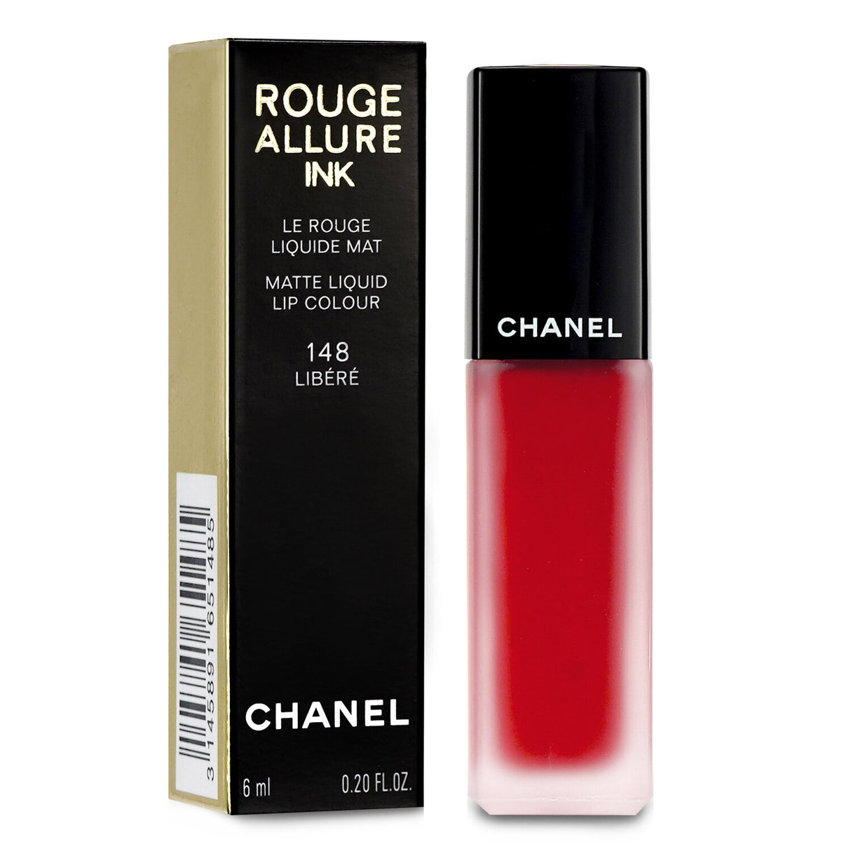 Chanel Rouge Allure Ink Matte Lip Colour #148 Libere - luxurious matte lipstick with hydrating jojoba oil and satin finish.