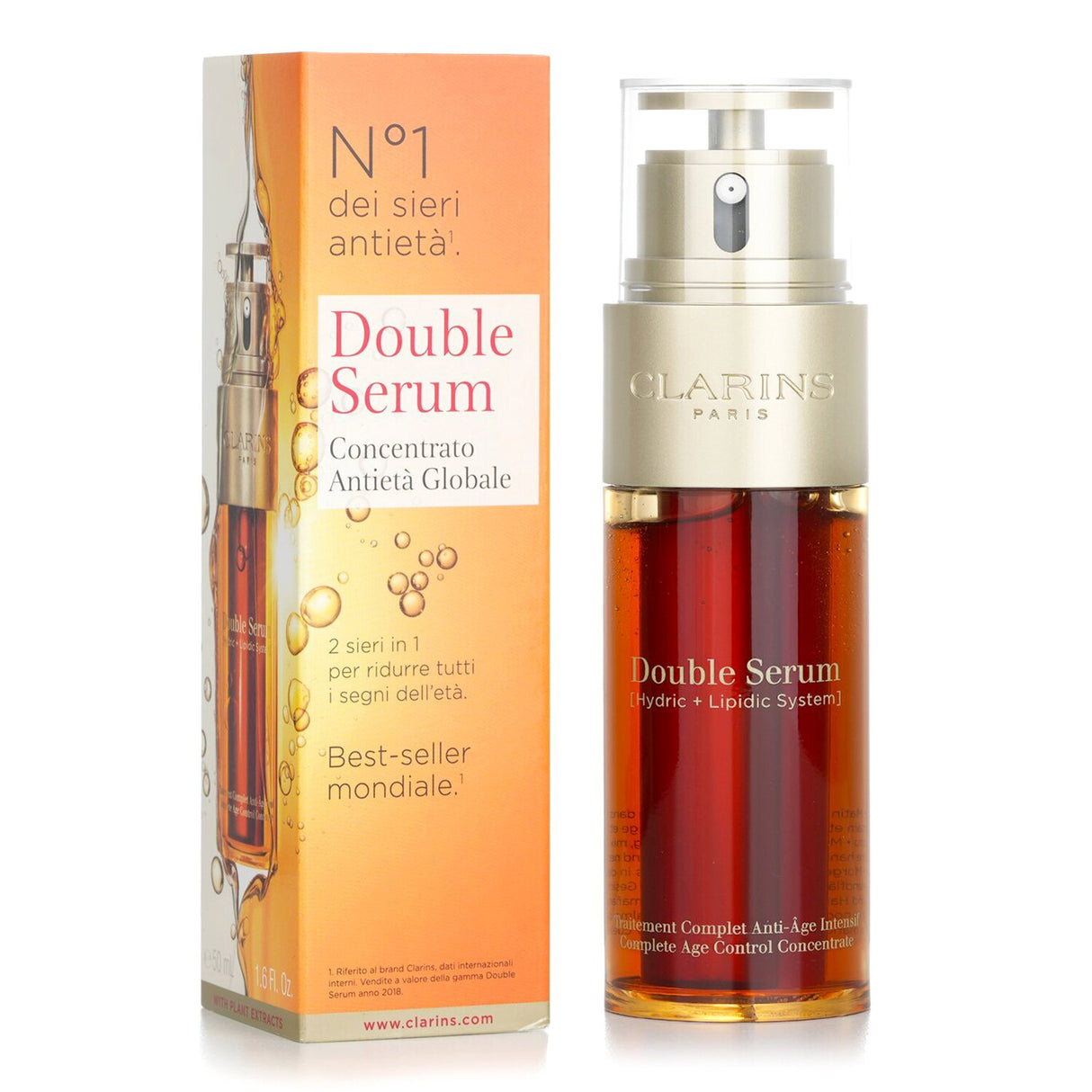 Clarins Double Serum (Hydric + Lipidic System) Complete Age Control Concentrate