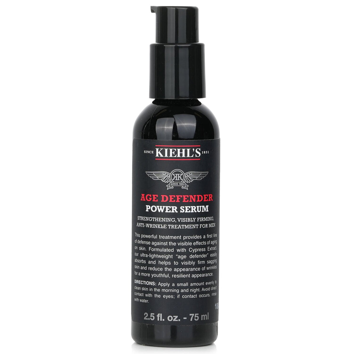 Kiehl's Age Defender Power Serum for men, strengthens, firms, and reduces wrinkles with lightweight, concentrated ingredients.