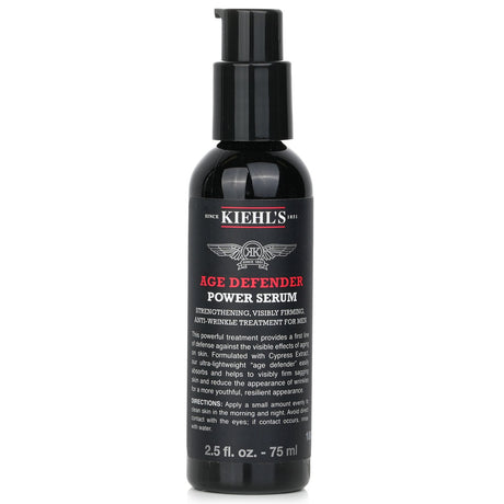 Kiehl's Age Defender Power Serum for men, strengthens, firms, and reduces wrinkles with lightweight, concentrated ingredients.