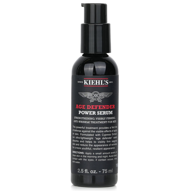 Kiehl's Age Defender Power Serum for men, strengthens, firms, and reduces wrinkles with lightweight, concentrated ingredients.