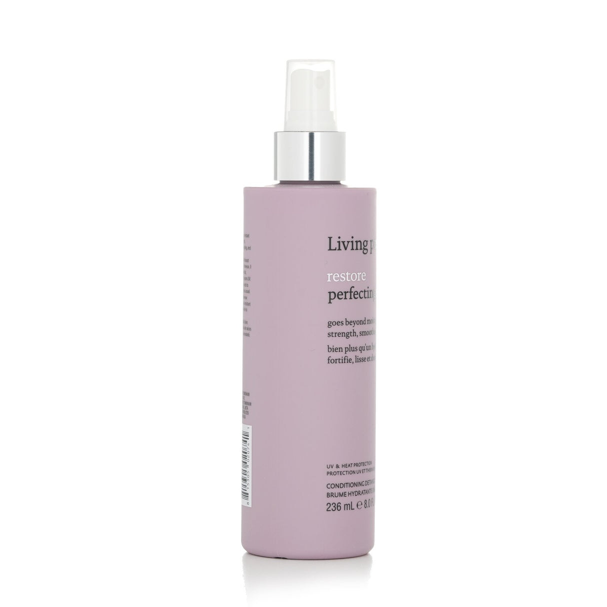 Lightweight conditioning and detangling spray with UV and heat protection for healthy, vibrant hair.