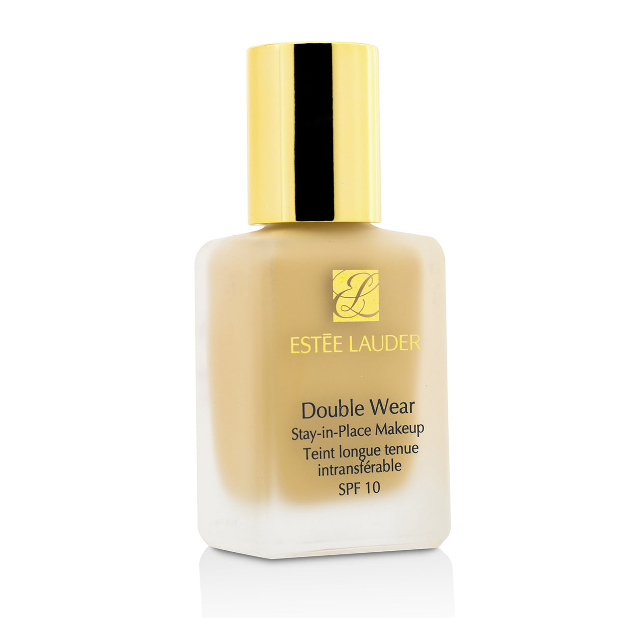 Estee Lauder Double Wear foundation in No. 82 Warm Vanilla offers medium coverage and SPF 10 for a flawless, natural look.