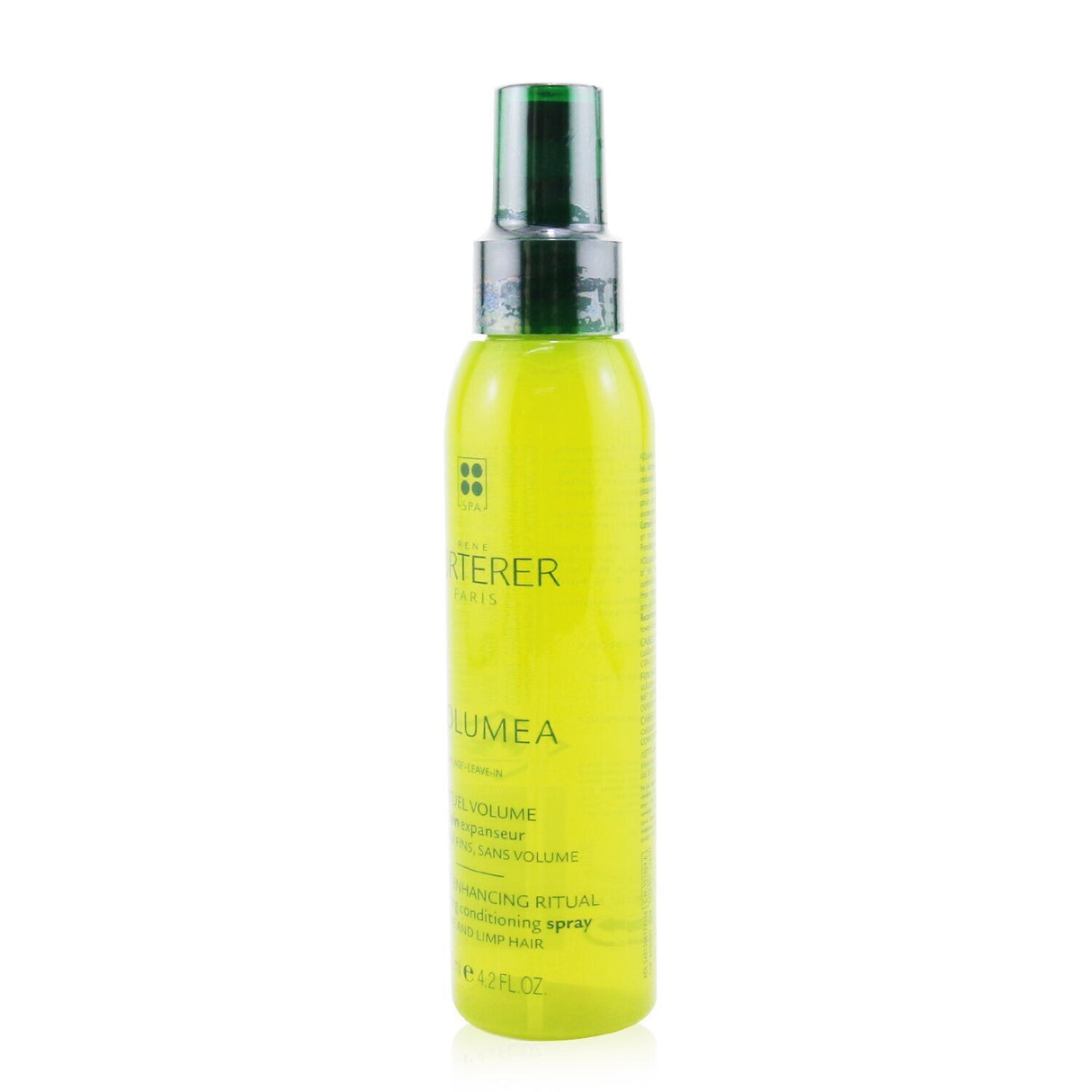 Volumizing spray for fine hair, enhancing manageability with Natural Carob extract and a pleasant scent, easy leave-in treatment.