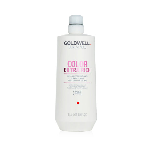 Goldwell Dual Senses Color Extra Rich Brilliance Conditioner for coarse color-treated hair, enhancing vibrancy and shine.