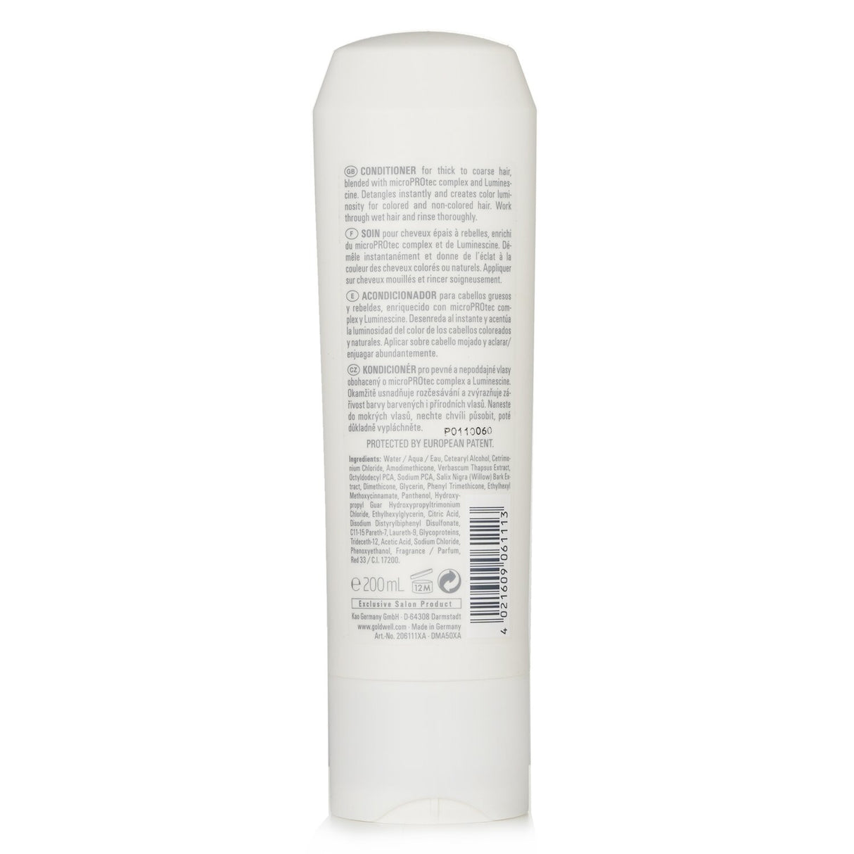 Luxurious 200ml conditioner for color-treated hair, enhances vibrancy, nourishes, and protects against fading.