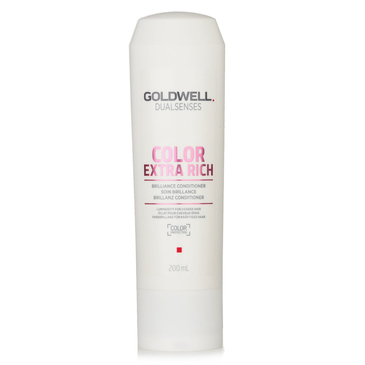 Goldwell Dual Senses Color Extra Rich Brilliance Conditioner for vibrant, nourished color-treated hair with UV protection.