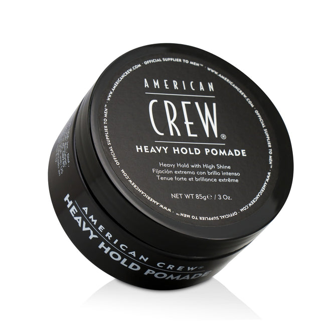 American Crew Heavy Hold Pomade in 85g, designed for maximum hold and high shine for stylish, polished looks.