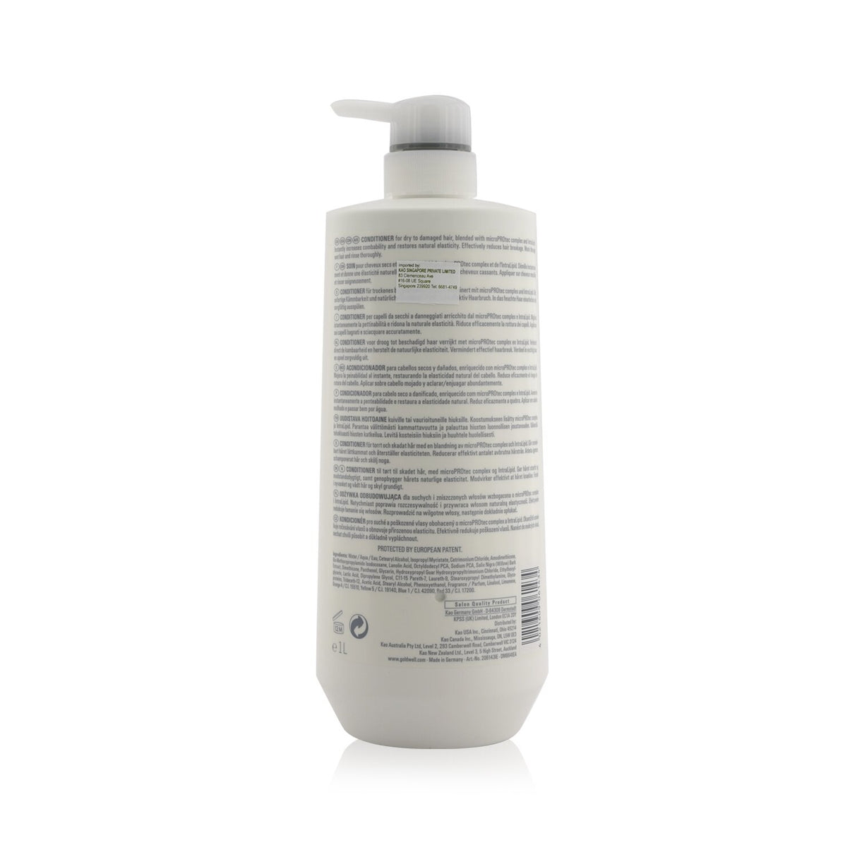 Goldwell Dual Senses Rich Repair Conditioner in a 1000ml bottle, designed to restore and hydrate damaged hair.