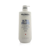 Goldwell Dual Senses Ultra Volume Conditioner for fine hair, 1000ml, offers volume, detangling, and a refreshing fruit scent.