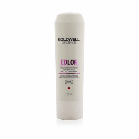 Goldwell Dual Senses Color Brilliance Conditioner for fine to normal hair, enhancing vibrancy while nourishing and detangling.