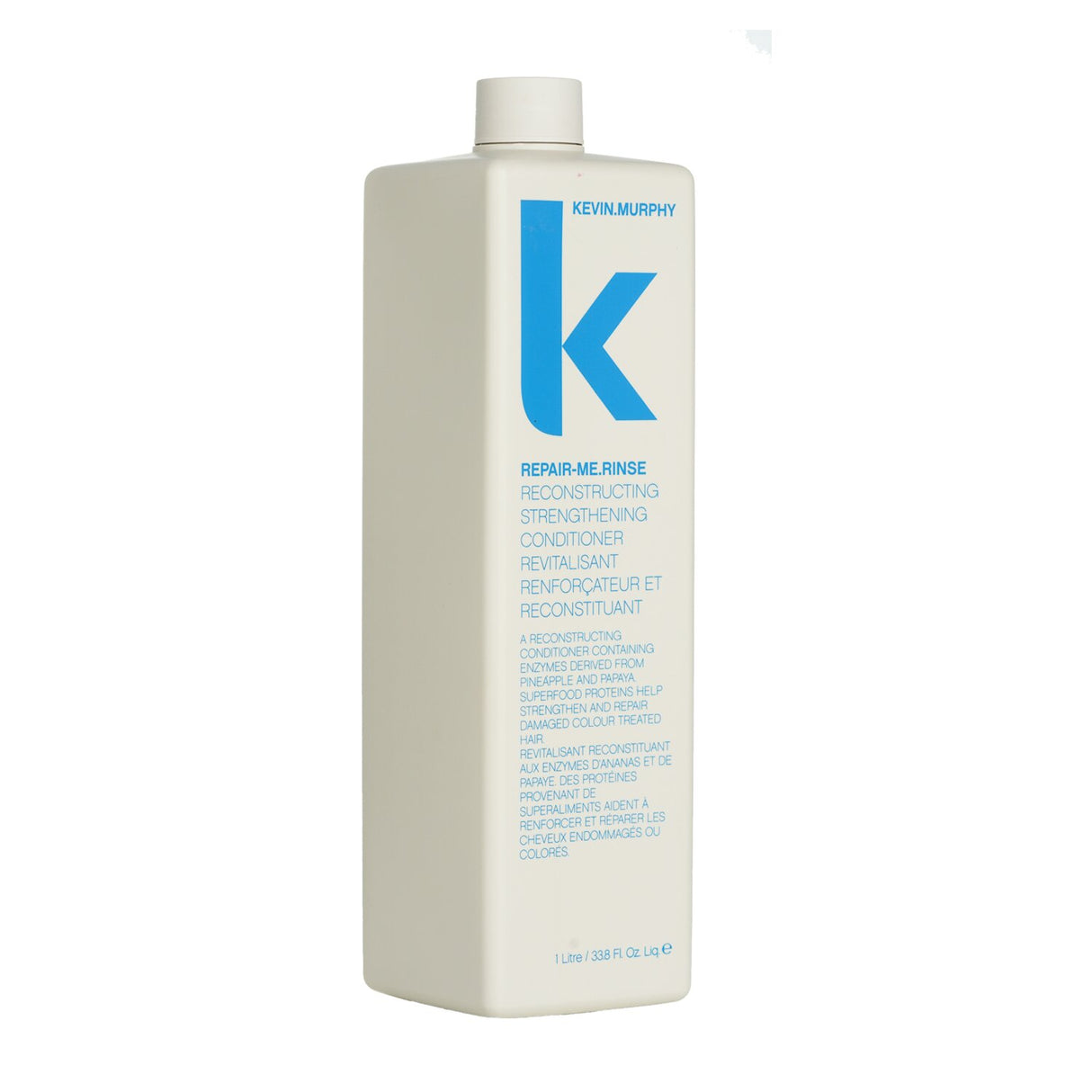 Luxurious 1000ml conditioner for repairing and moisturizing hair, enriched with Shea Butter, Açaí, and Green Pea Protein.