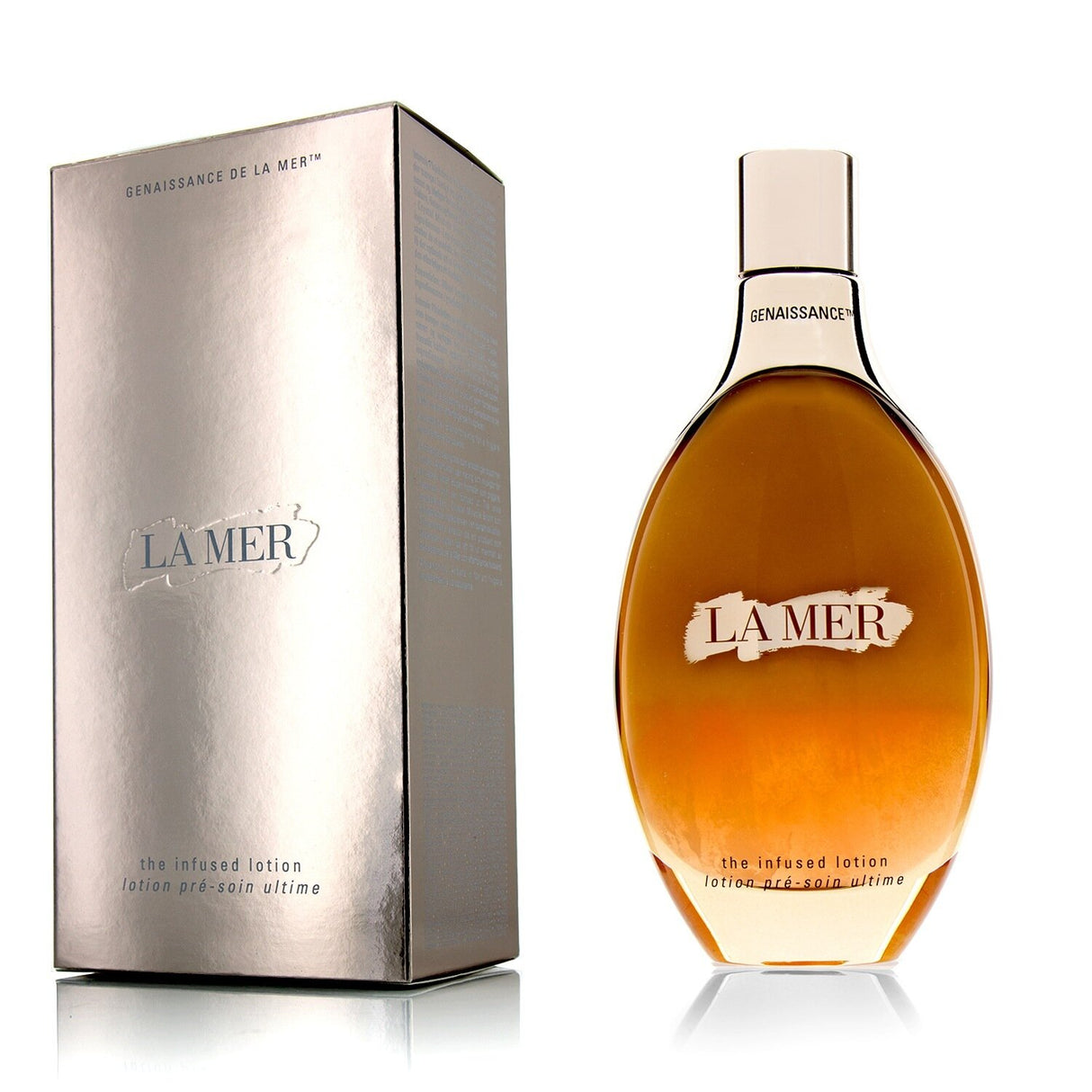 Luxurious La Mer lotion with marine ingredients, enhances hydration, boosts collagen, and renews skin for a radiant complexion.