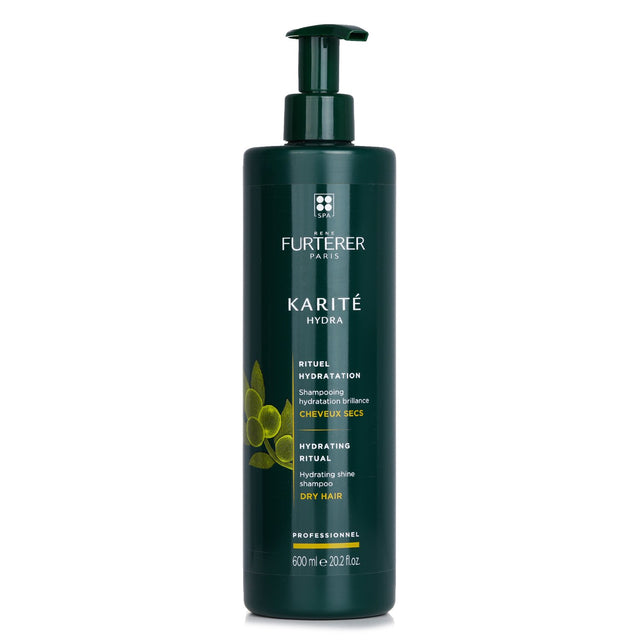 Rene Furterer Karite Hydra Shampoo, enriched with shea oil, hydrates and adds shine for soft, manageable dry hair.