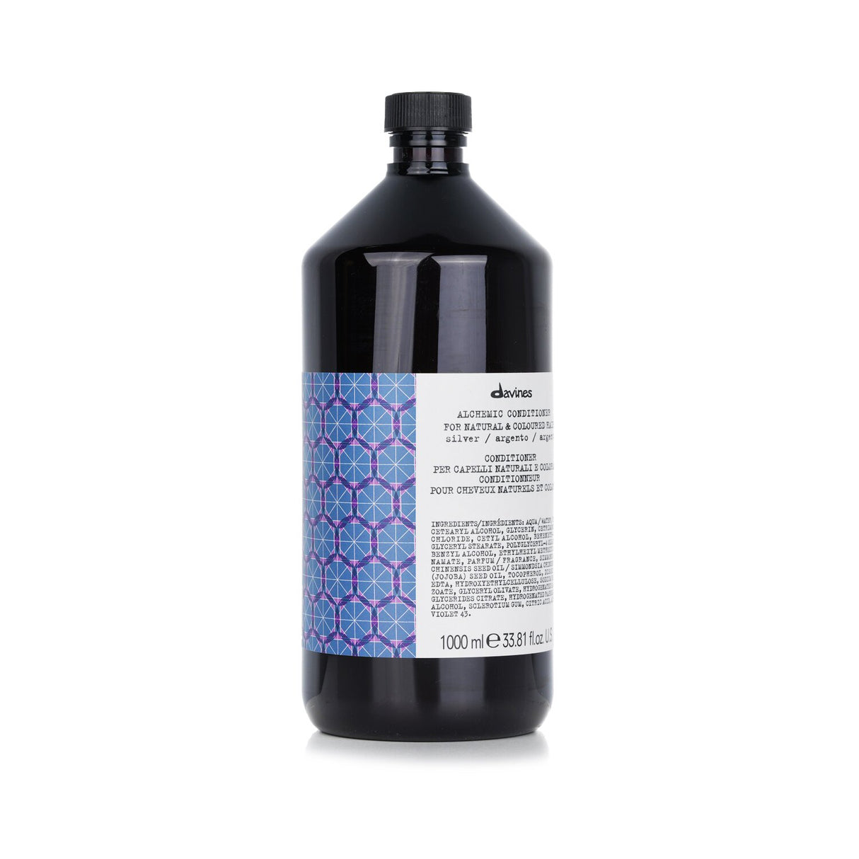 Davines Alchemic Conditioner #Silver in 1000ml, nourishes and enhances color for vibrant, healthy hair.