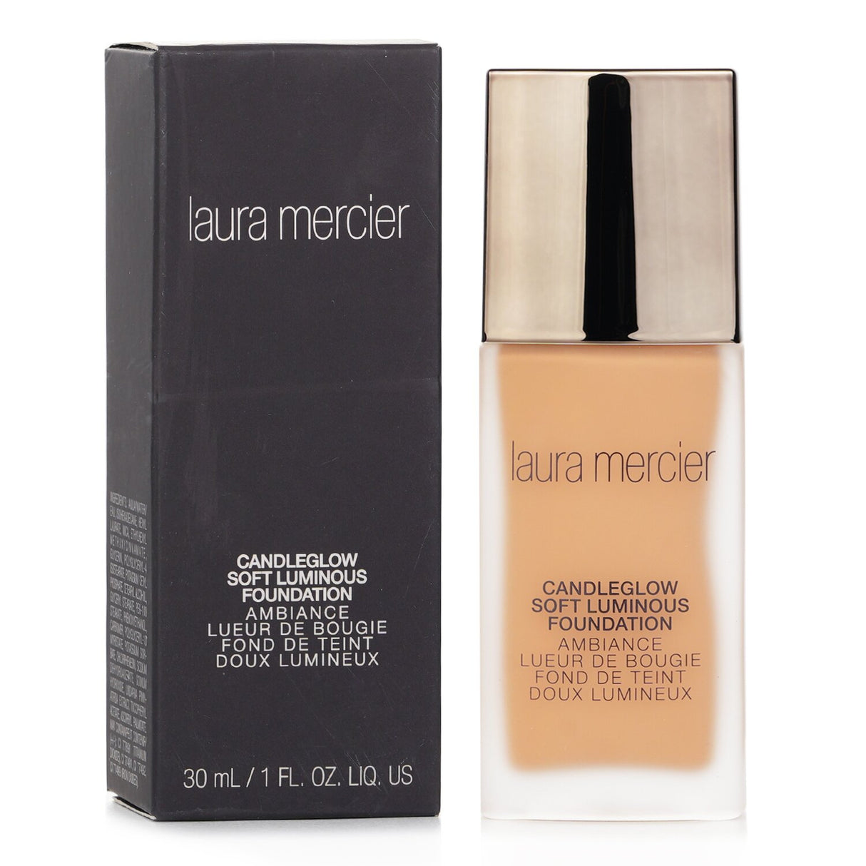 Laura Mercier Candleglow Soft Luminous Foundation in Praline, 30ml, offers lightweight, hydrating coverage for a radiant complexion.