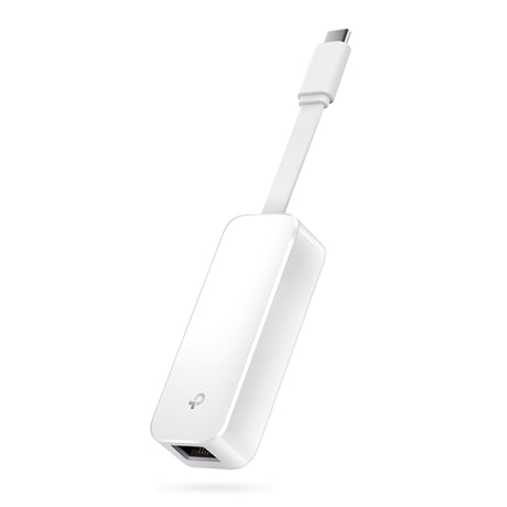 TP-Link UE300 USB Type-C to Gigabit Ethernet Adapter with portable design for ultra-fast 1000 Mbps connectivity.