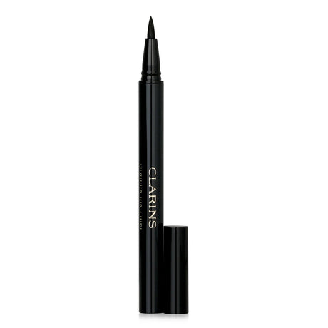 Clarins Graphik Ink Liner in #01 Intense Black, featuring a felt tip for precise, bold eyeliner application.