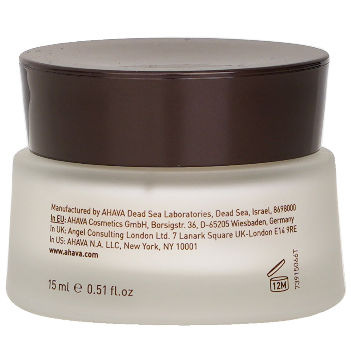 Ahava Age Control Eye Cream in a 15ml tube, hydrates and brightens, reducing dark circles and fine lines for a refreshed look.