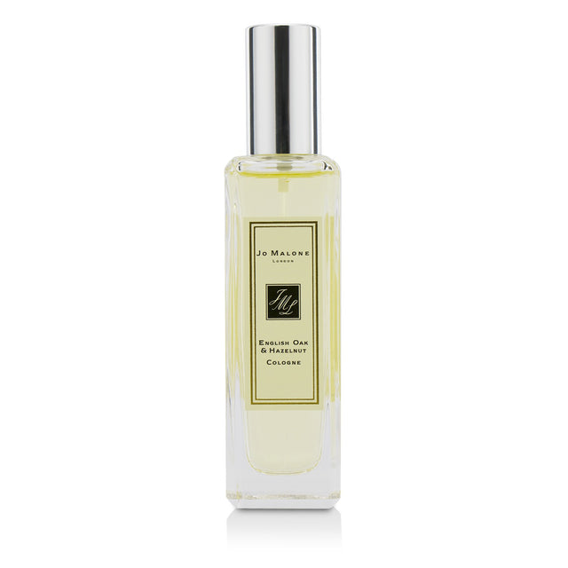 Jo Malone English Oak & Hazelnut Cologne Spray 30ml, featuring woody spicy notes with hazelnut, cedar, and oak for autumnal charm.