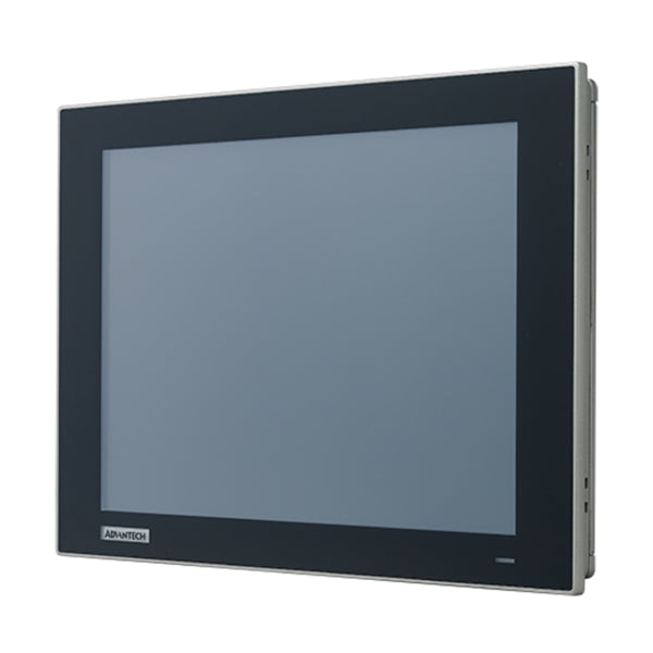 12" XGA industrial touchscreen monitor with IP66 rating, HDMI/DP/VGA inputs, and durable anti-glare glass for IIoT applications.