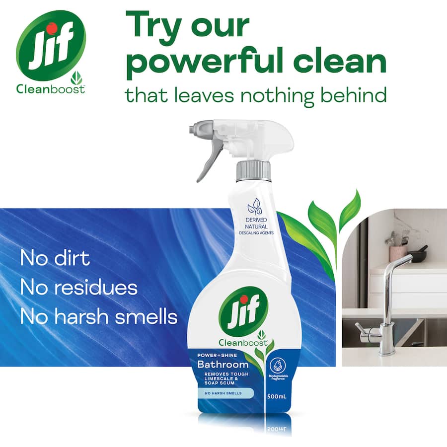 Jif Clean Boost Bathroom Spray Power & Shine 500mL