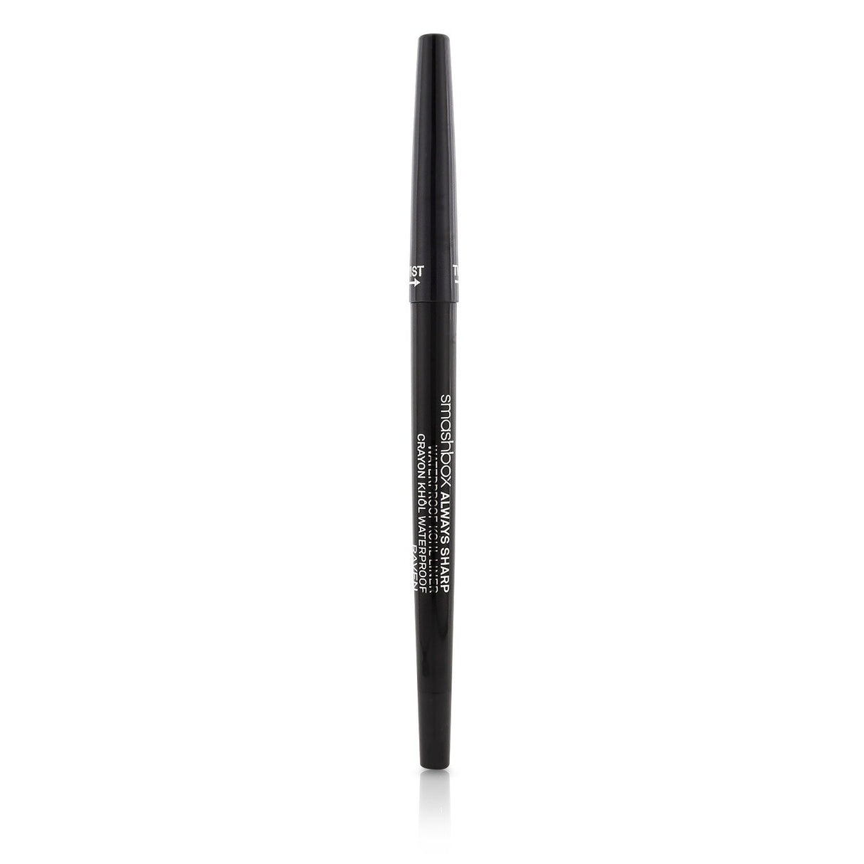 Smashbox Always Sharp Waterproof Kohl Liner in Raven, featuring self-sharpening tip, hyper-pigmented color, and versatile application.