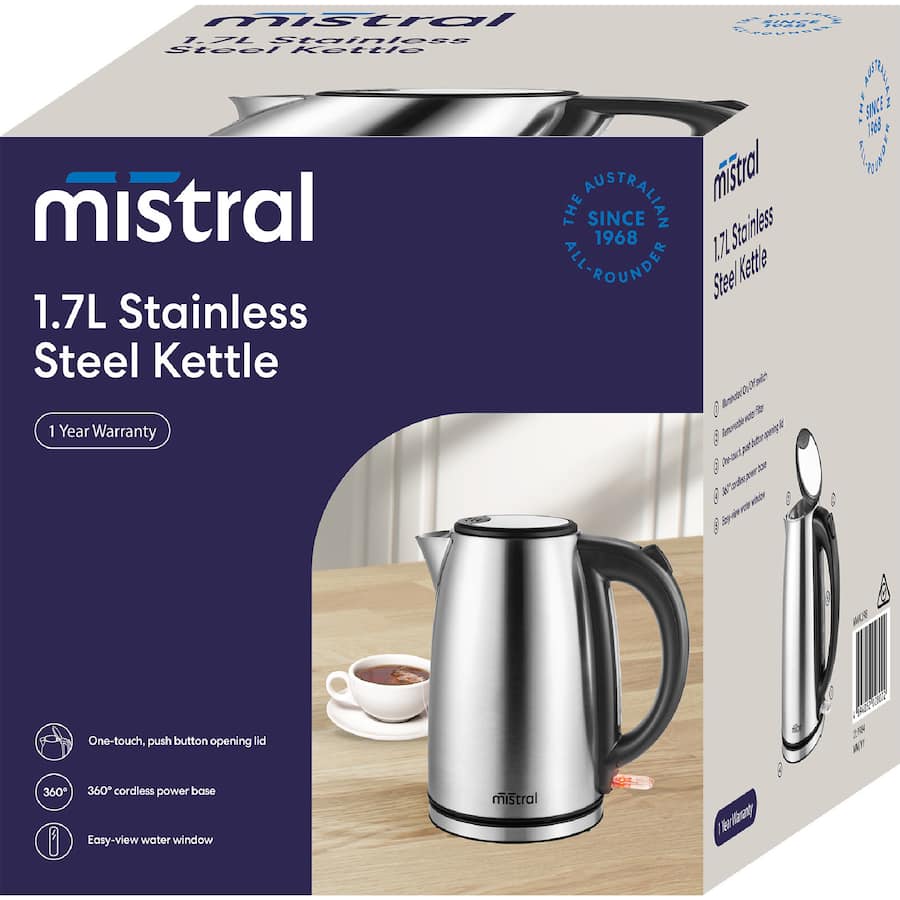 Mistral Stainless Steel Kettle  1.7L