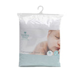 Large Bassinet Flannelette Sheet - Set White - Baby First