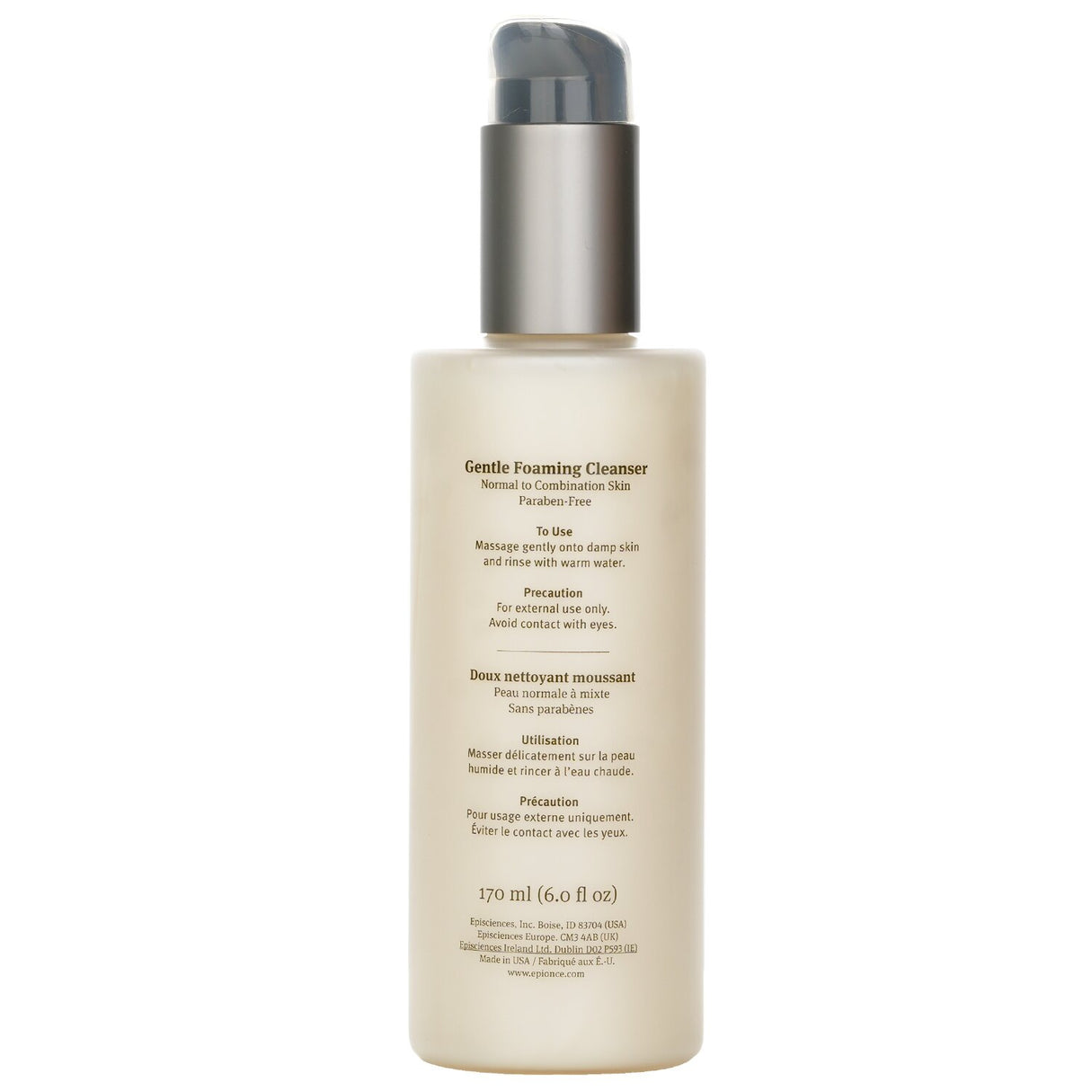 Gentle foaming cleanser for normal to combination skin, removes impurities without drying, paraben-free, 170ml.