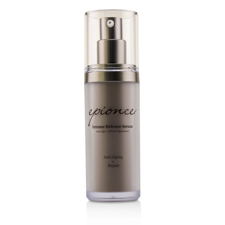 Epionce Intense Defense Serum, a lightweight anti-aging serum for all skin types, enriched with Vitamins A to E for radiant skin.