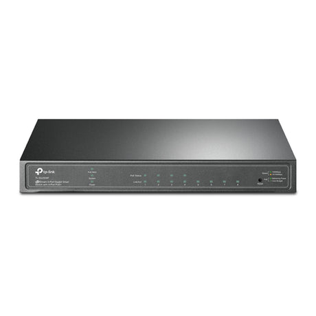 TP-Link SG2008P 8-Port Gigabit Switch, featuring 4 PoE ports for seamless data and power transfer, ideal for home and office networks.