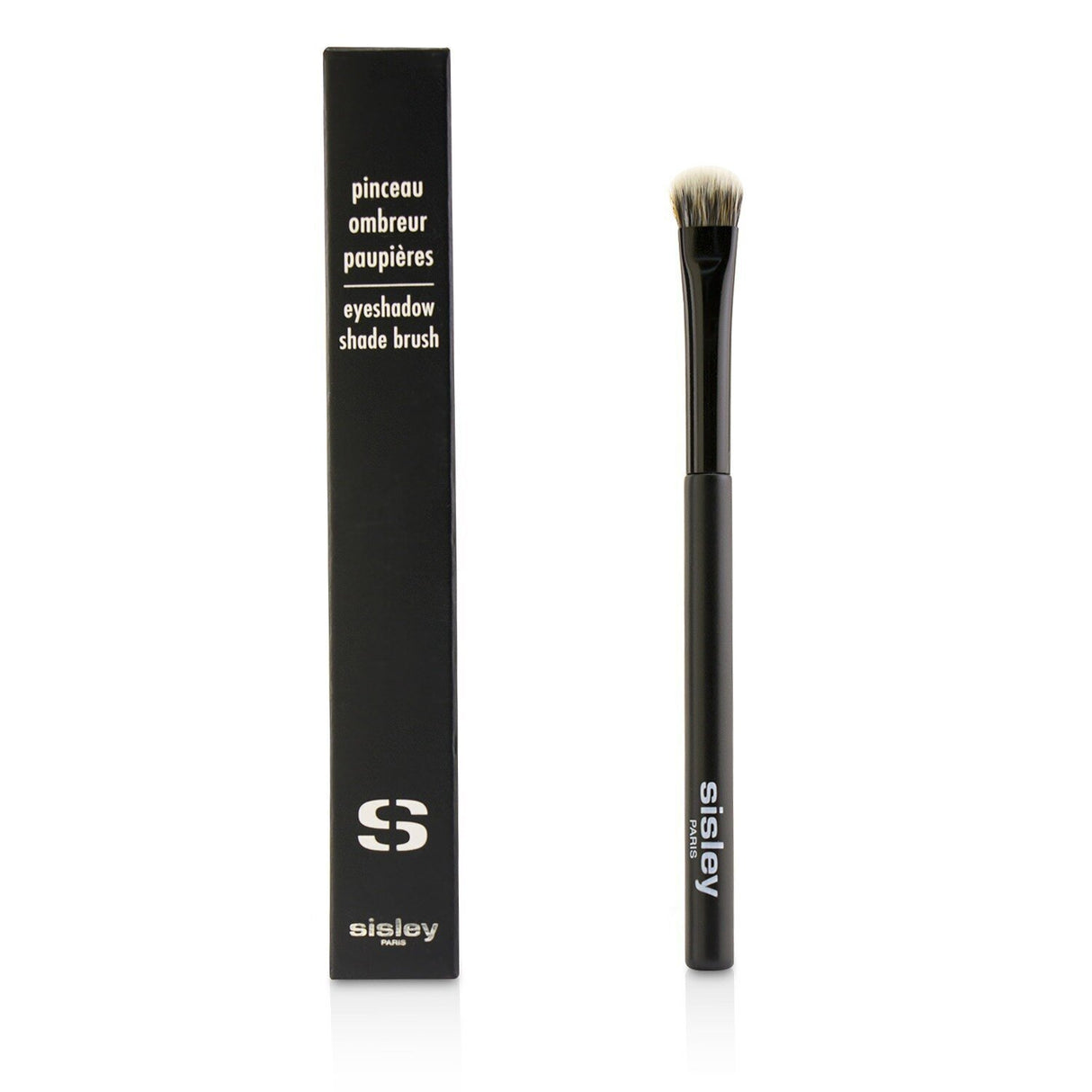 Ultra-soft synthetic bristle eyeshadow brush for seamless blending and precise application of Sisley eyeshadows.