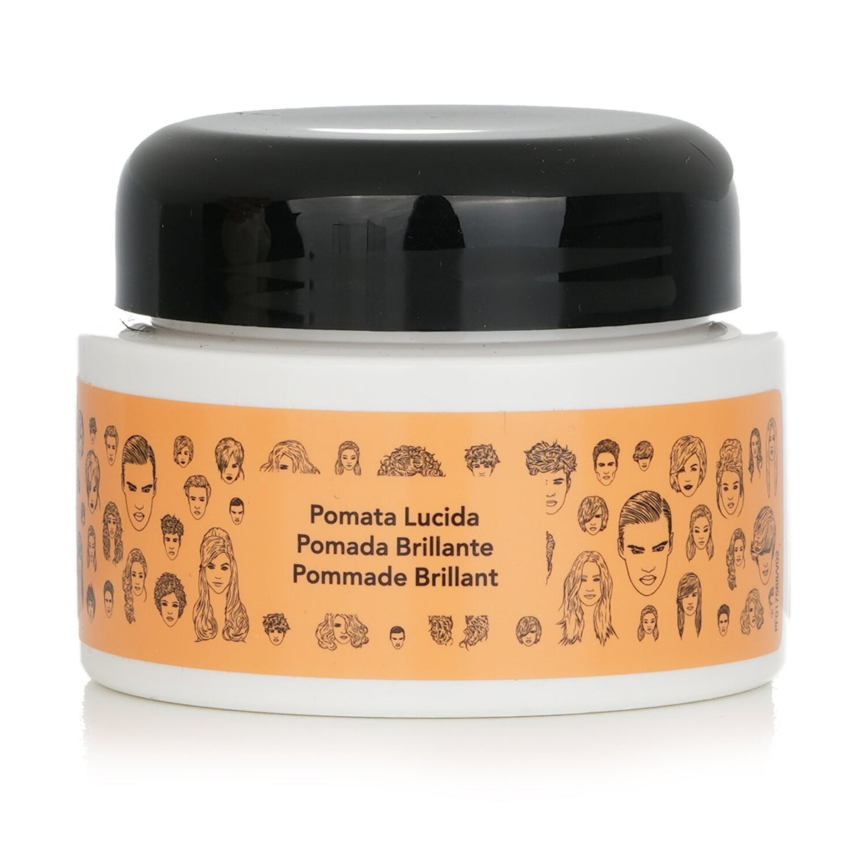 AlfaParf Style Stories Glossy Pomade in a 100ml jar, offering strong hold and glossy finish for effortless hairstyling.