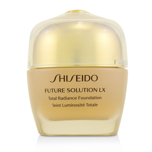 Luxurious Shiseido foundation with SPF 15, brightening ingredients for a radiant complexion in shade #Golden 3.