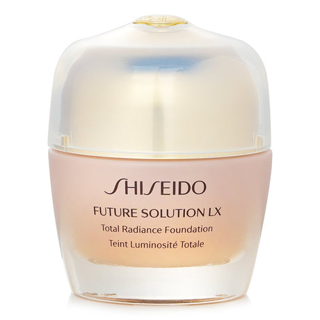 Shiseido Future Solution LX Total Radiance Foundation SPF15 in #Neutral 4, a lightweight, age-defying foundation for luminous skin.