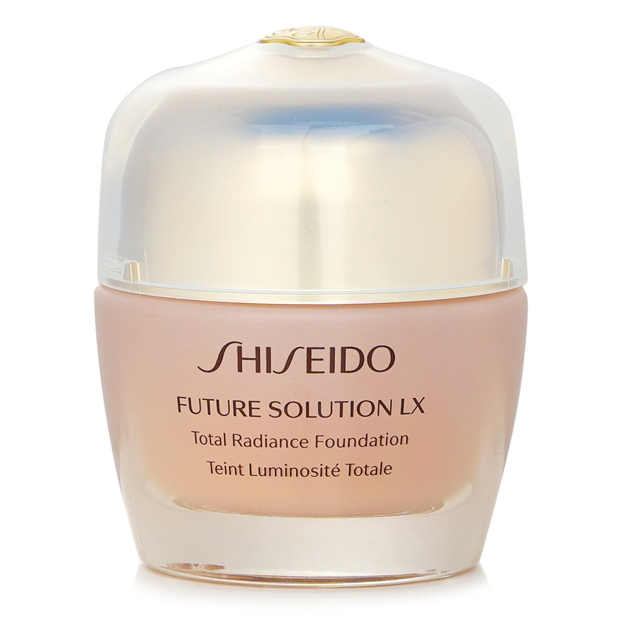 Luxurious Shiseido Future Solution LX foundation in #Rose 3, offering radiant, age-defying coverage with SPF 15.