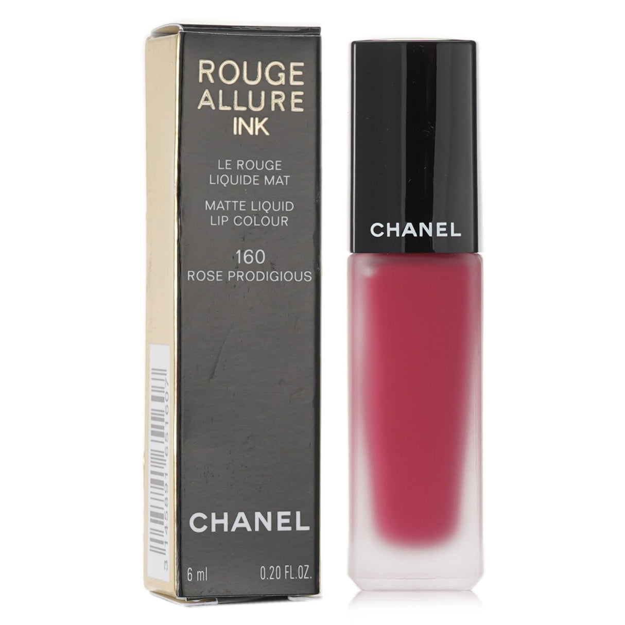 Chanel Rouge Allure Ink Matte Liquid Lip Colour #160 Rose Prodigious, 6ml, offers vibrant color with a velvety, hydrating finish.